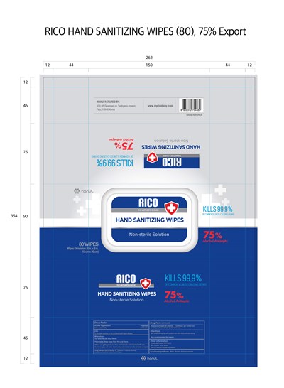 Rico Hand Sanitizing Wipes 80